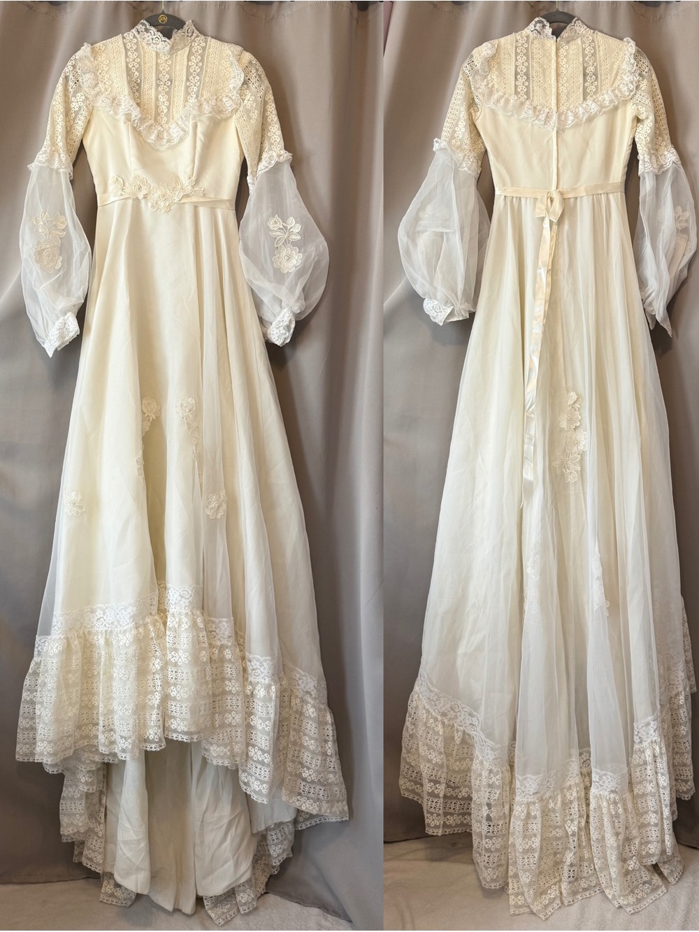 Vintage Romantic Lace Ethereal Dress Made in USA